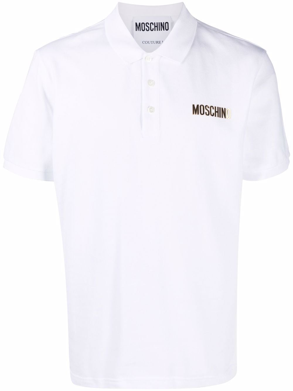 Moschino logo-print polo shirt - White von Moschino