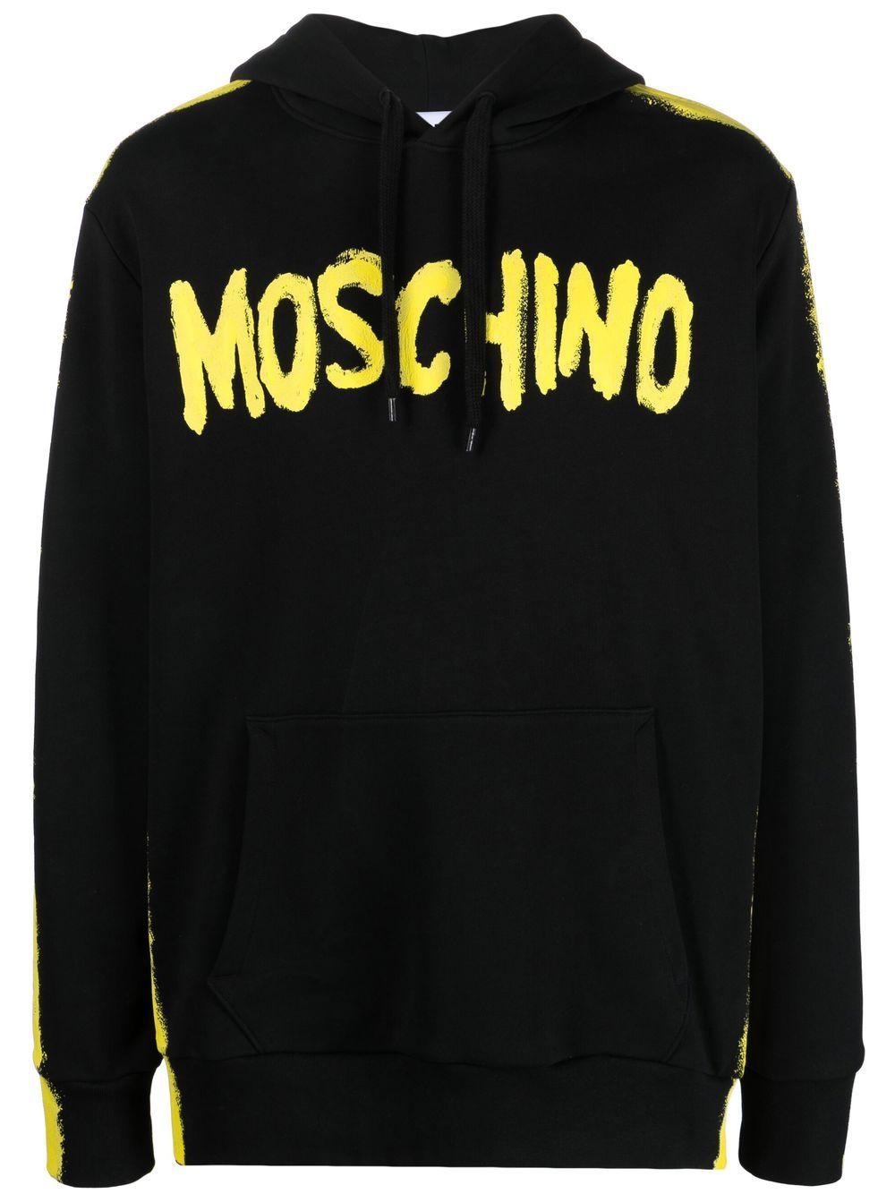 Moschino logo print pullover hoodie - Black von Moschino