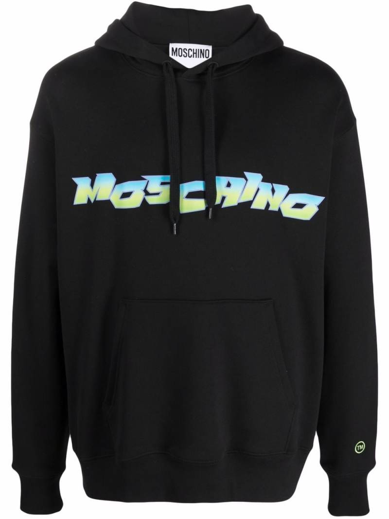 Moschino logo-print pullover hoodie - Black von Moschino