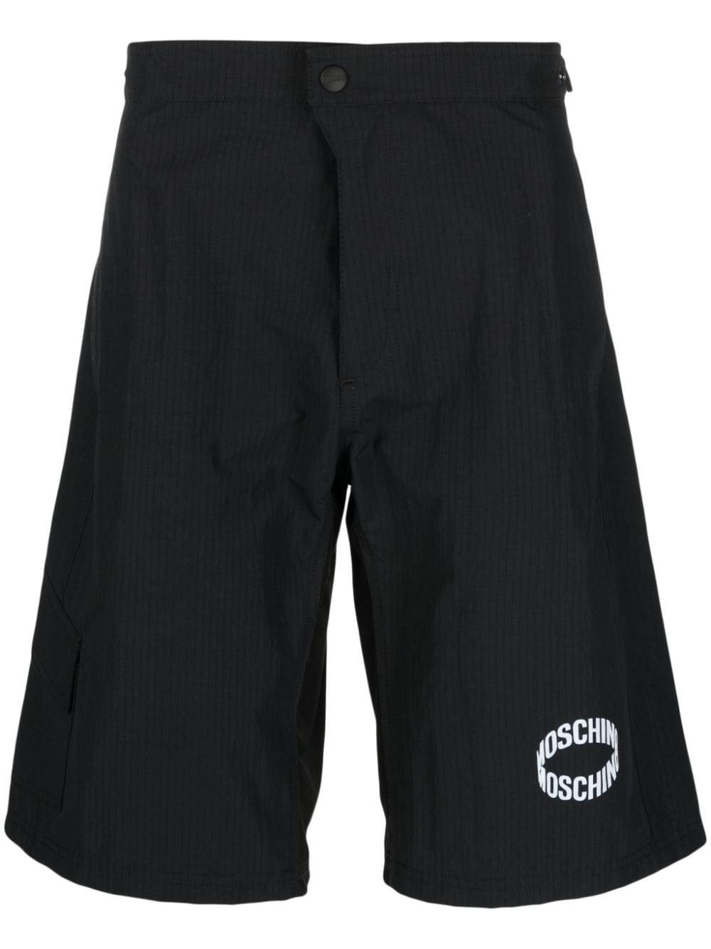Moschino logo-print ripstop shorts - Black von Moschino