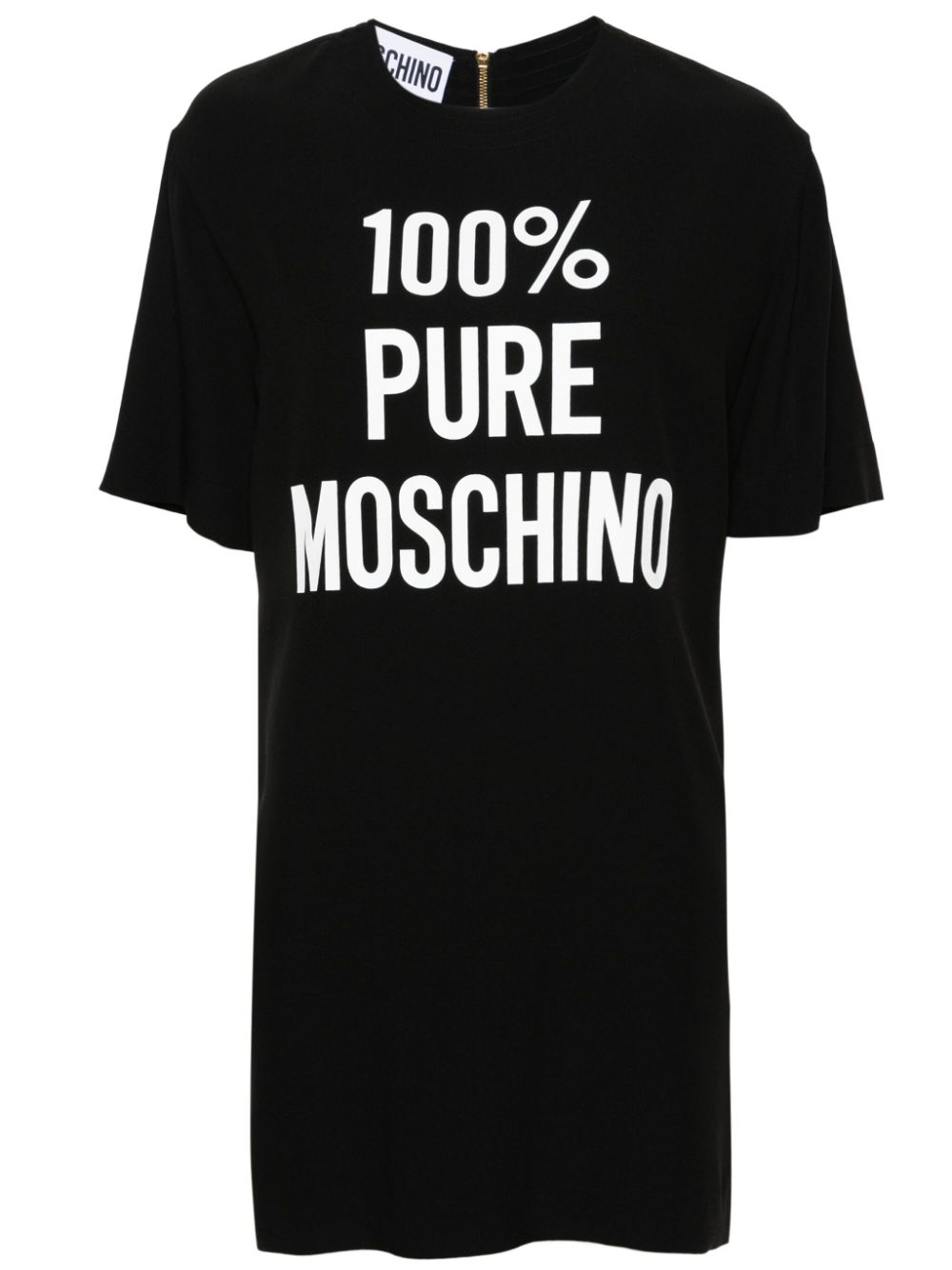 Moschino logo-print satin mini dress - Black von Moschino