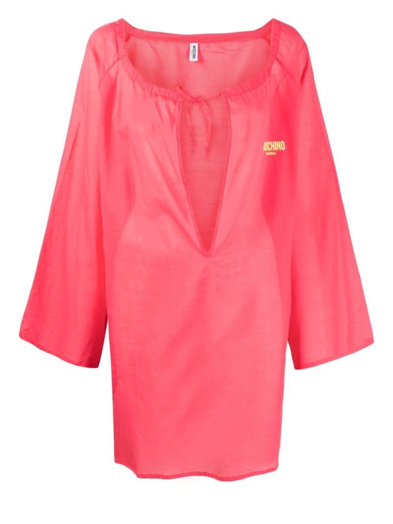 Moschino logo-print shift dress - Pink von Moschino