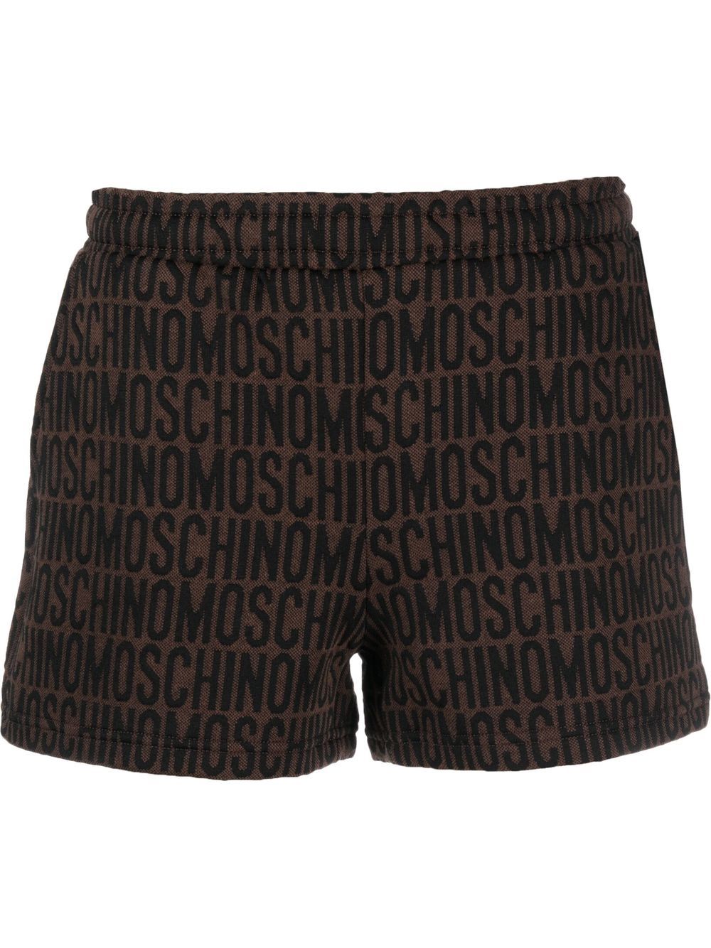 Moschino logo-print shorts - Brown von Moschino