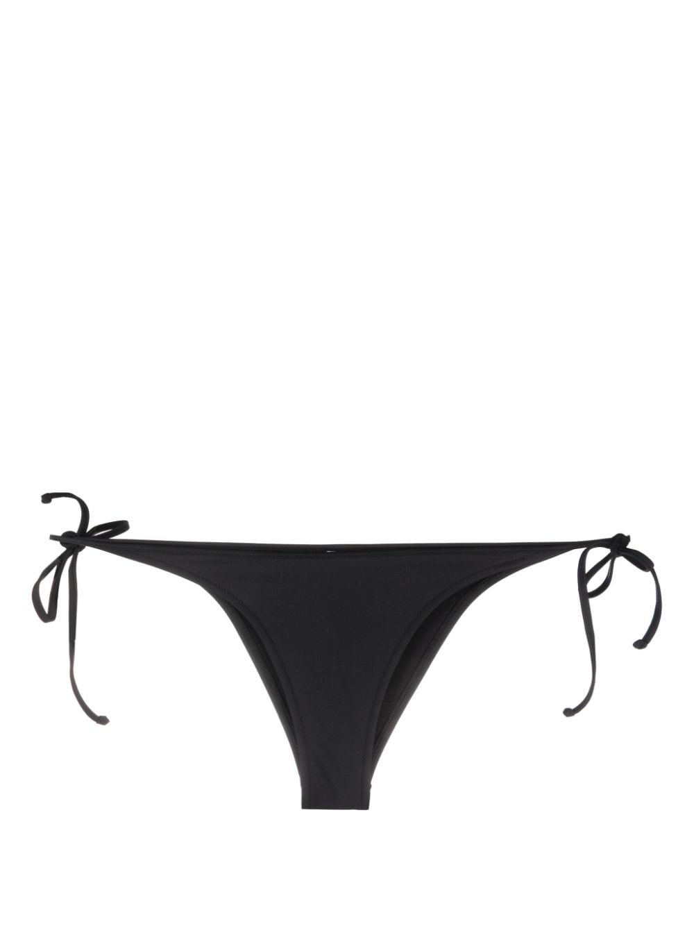 Moschino logo print side-tie bikini bottoms - Black von Moschino