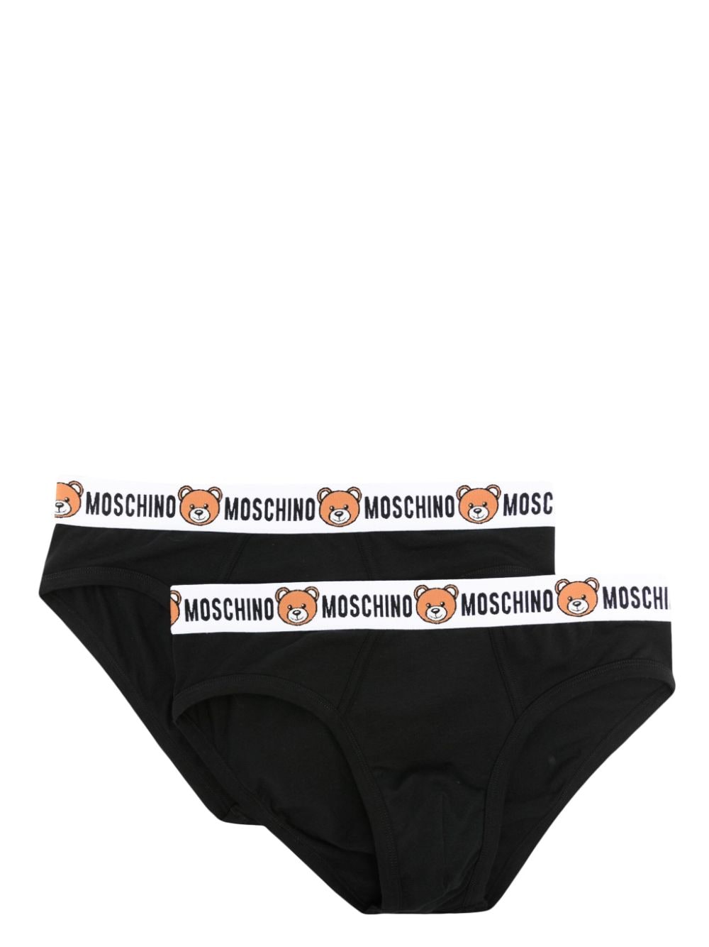 Moschino logo-print strap cotton-blend boxers - Black von Moschino
