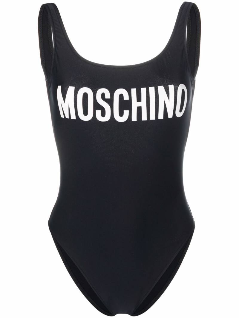 Moschino logo-print swimsuit - Black von Moschino