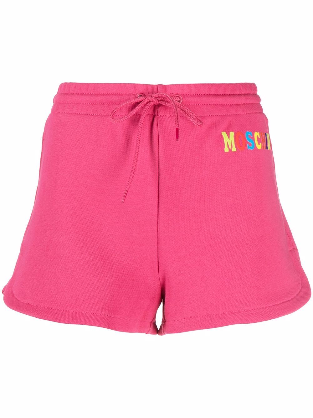 Moschino logo-print track shorts - Pink von Moschino