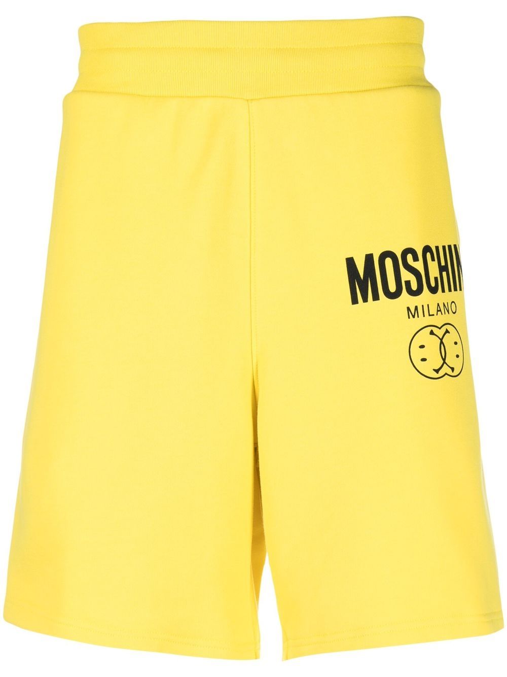 Moschino logo-print track shorts - Yellow von Moschino