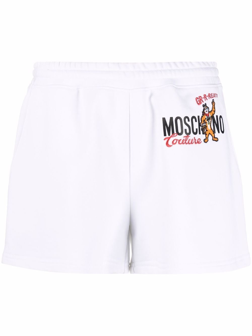 Moschino x Kellogs' logo-printed track shorts - White von Moschino
