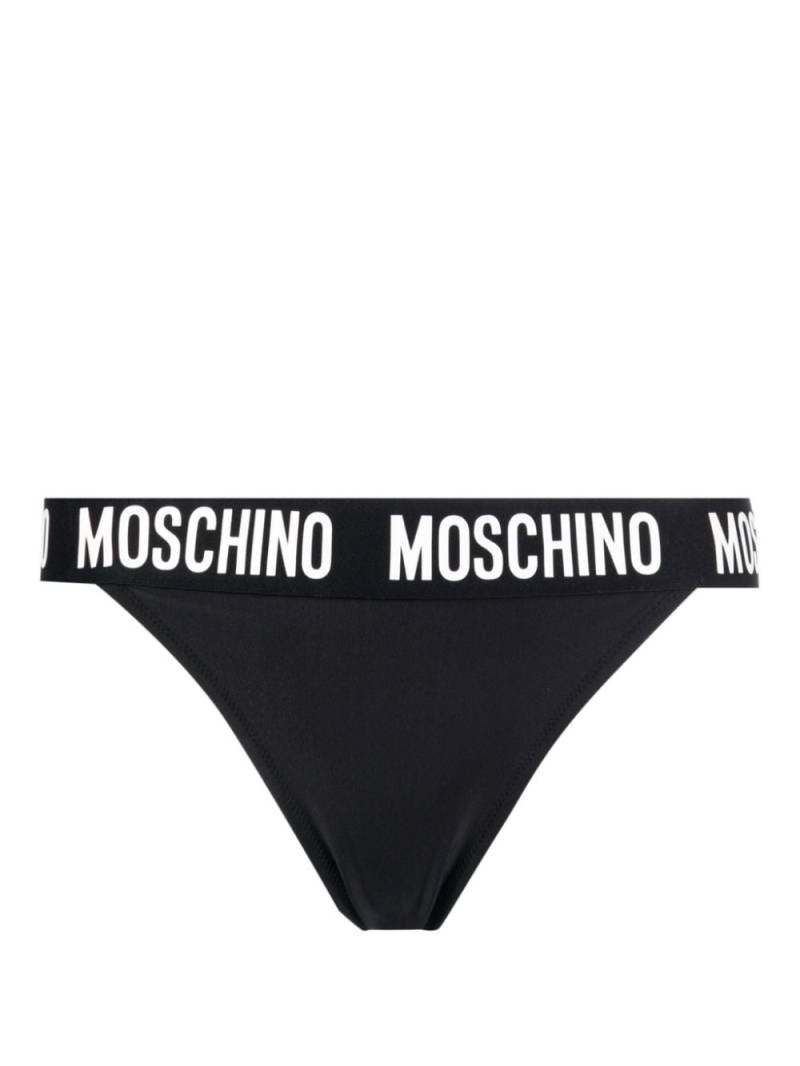 Moschino logo tape bikini bottoms - Black von Moschino
