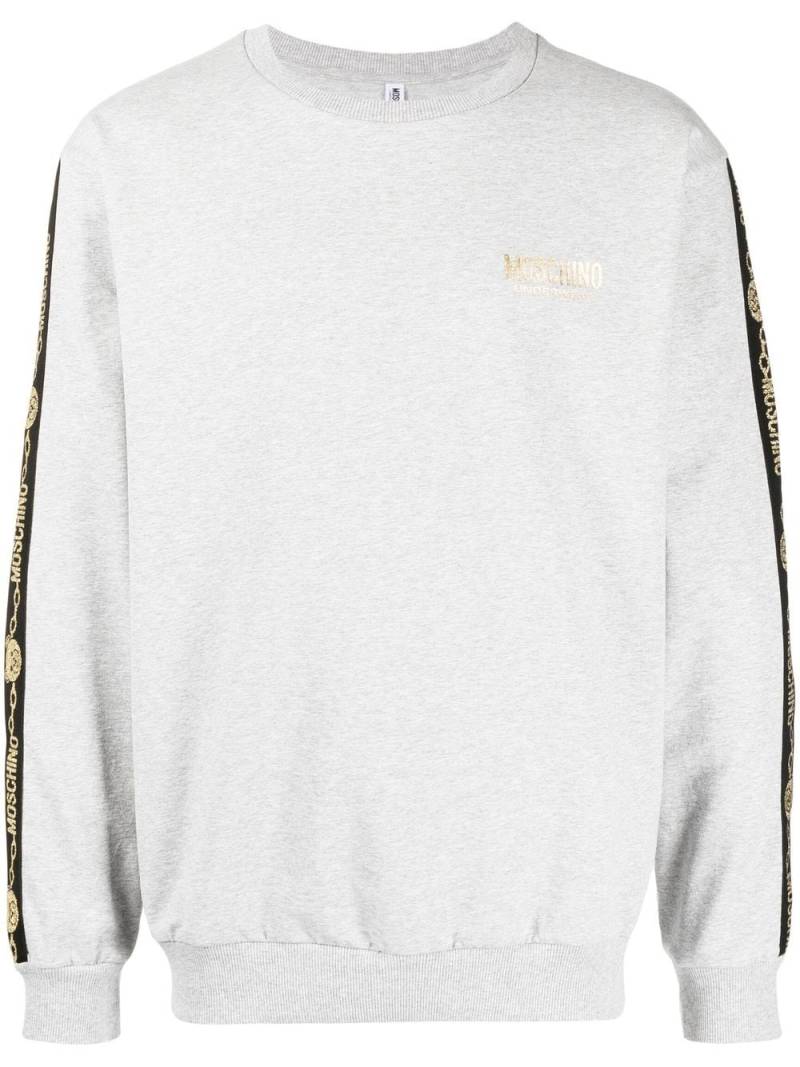 Moschino logo-tape detail jumper - Grey von Moschino