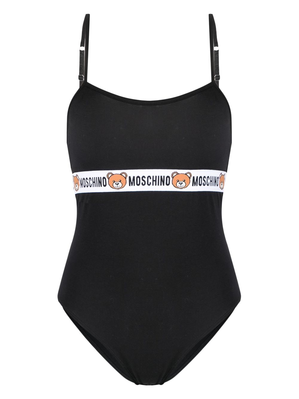 Moschino logo-underband stretch bodysuit - Black von Moschino