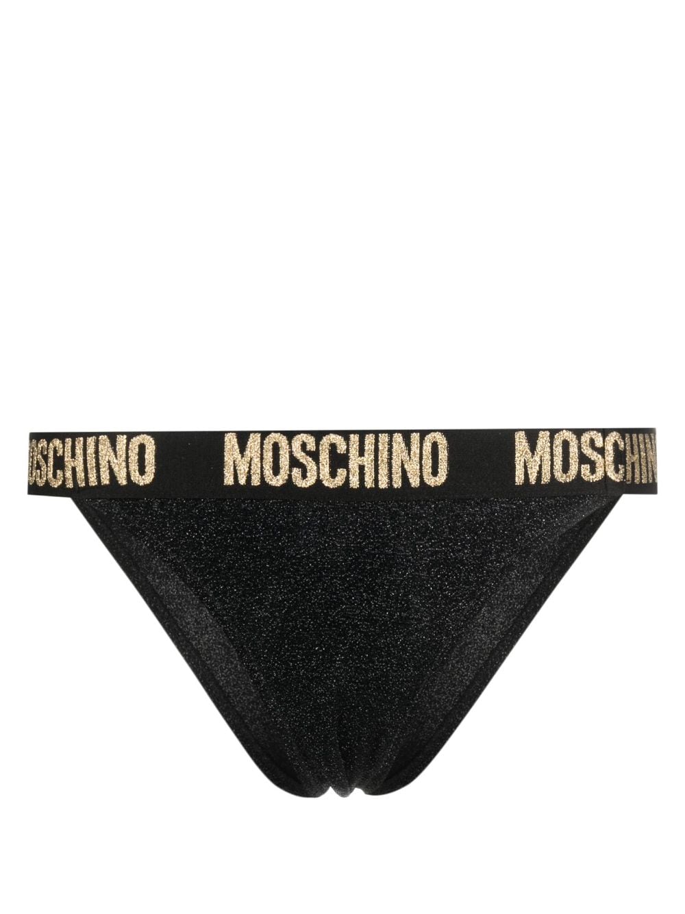 Moschino logo-waistband bikini briefs - Black von Moschino