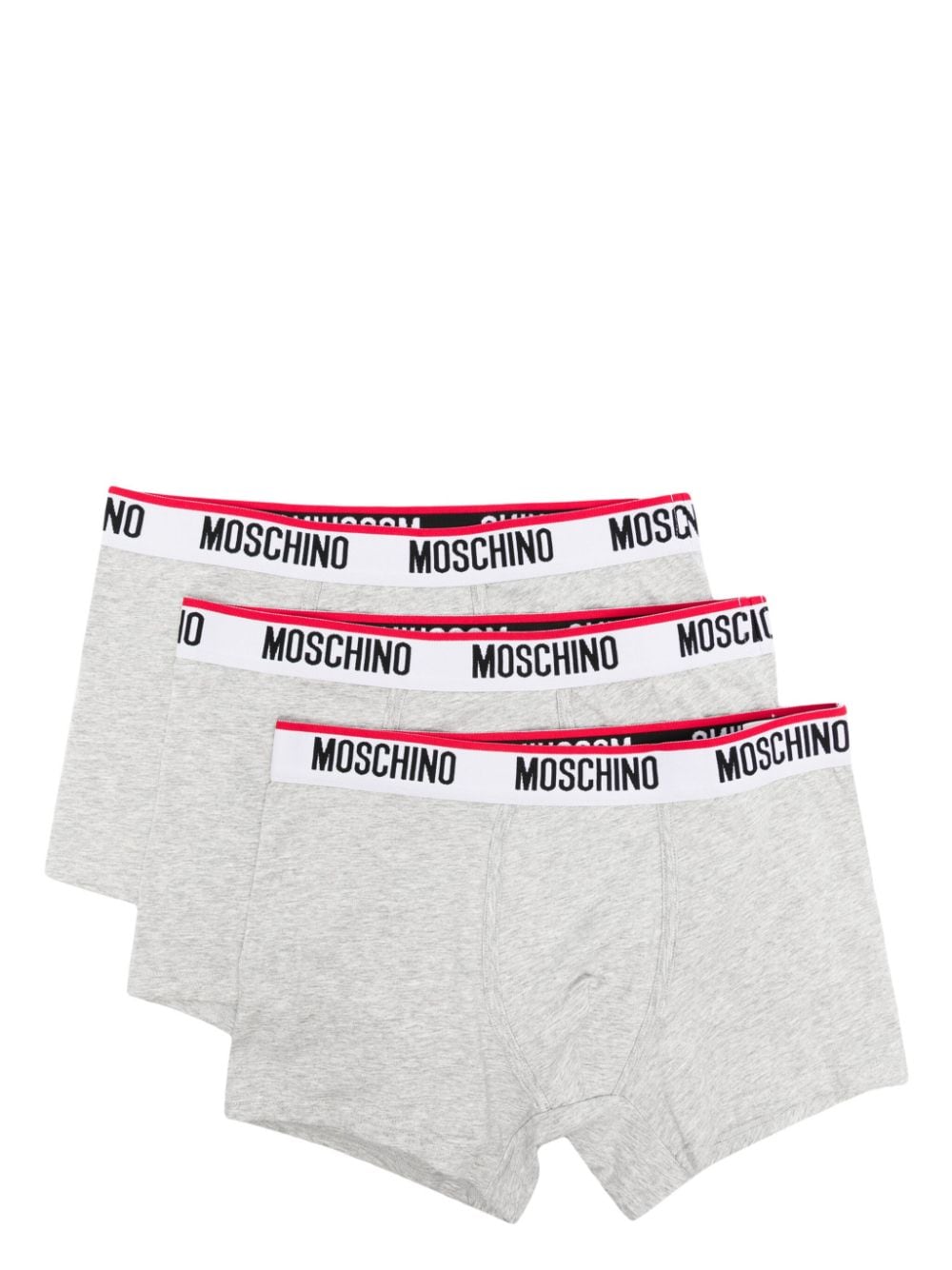 Moschino logo-waistband jersey boxers (pack of three) - Grey von Moschino