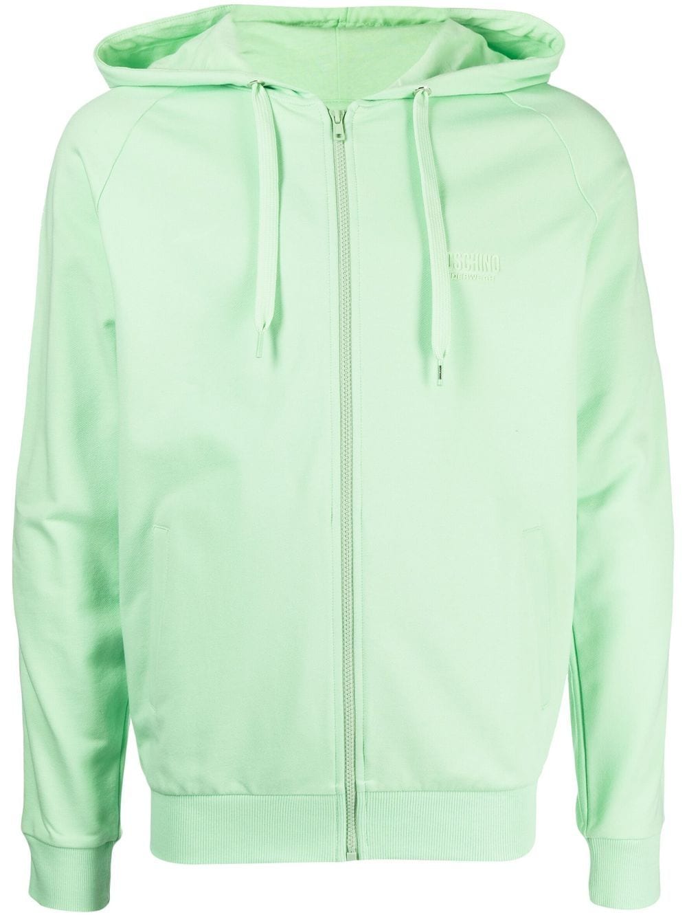 Moschino long-sleeve zip-up hoodie - Green von Moschino