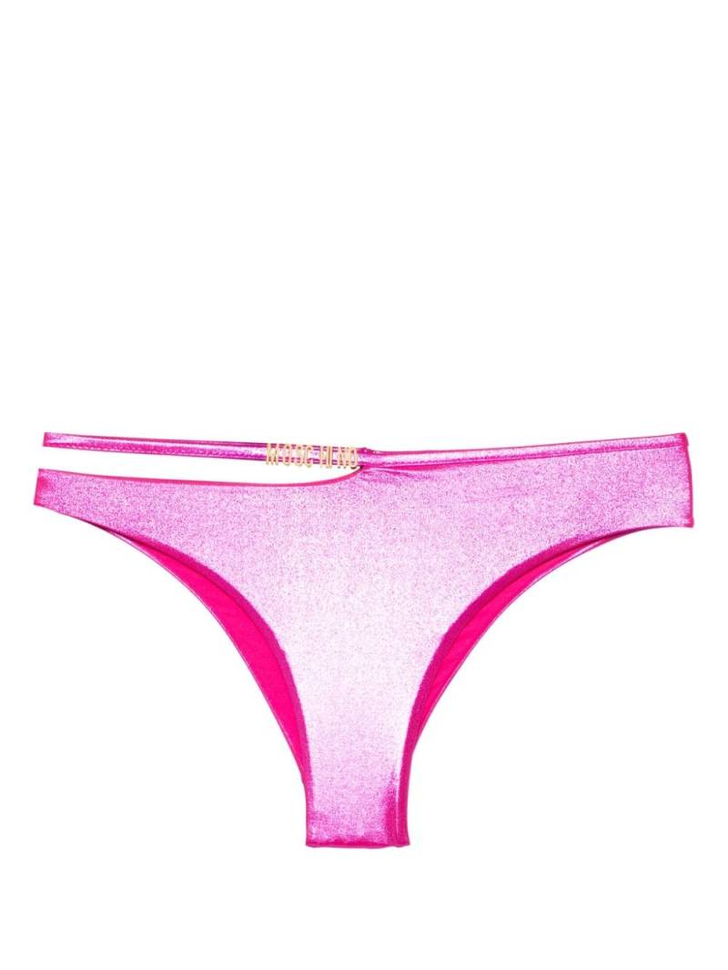 Moschino metallic-effect bikini bottoms - Pink von Moschino