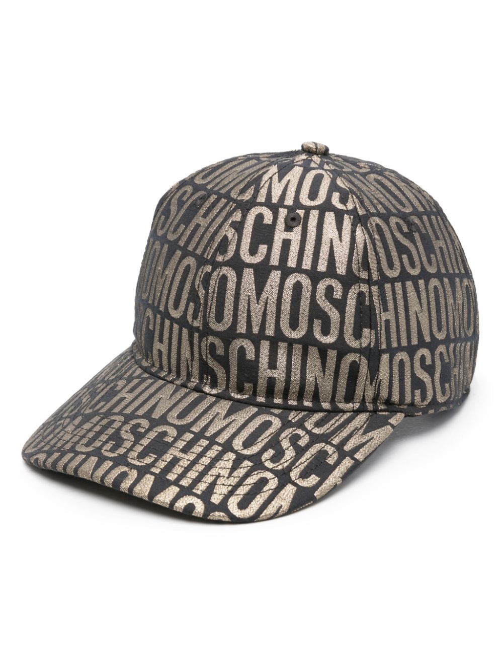 Moschino metallic logo-print cap - Black von Moschino