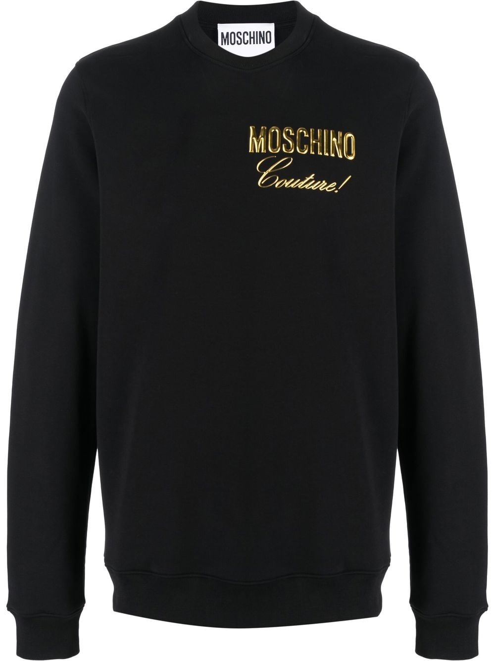Moschino metallic logo-print sweatshirt - Black von Moschino