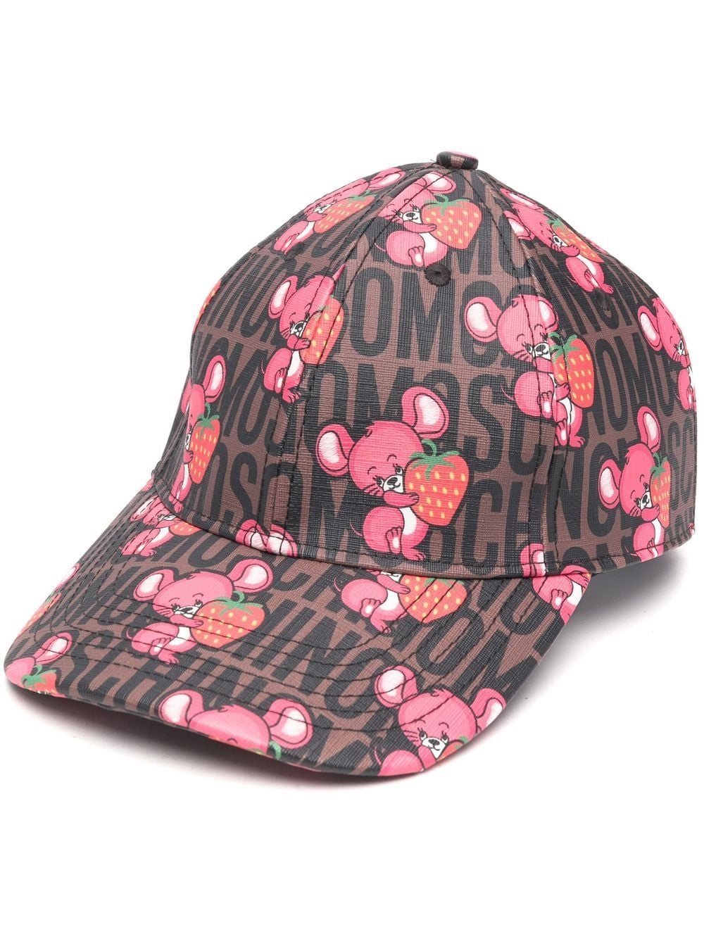 Moschino mouse-print logo cap - Brown von Moschino