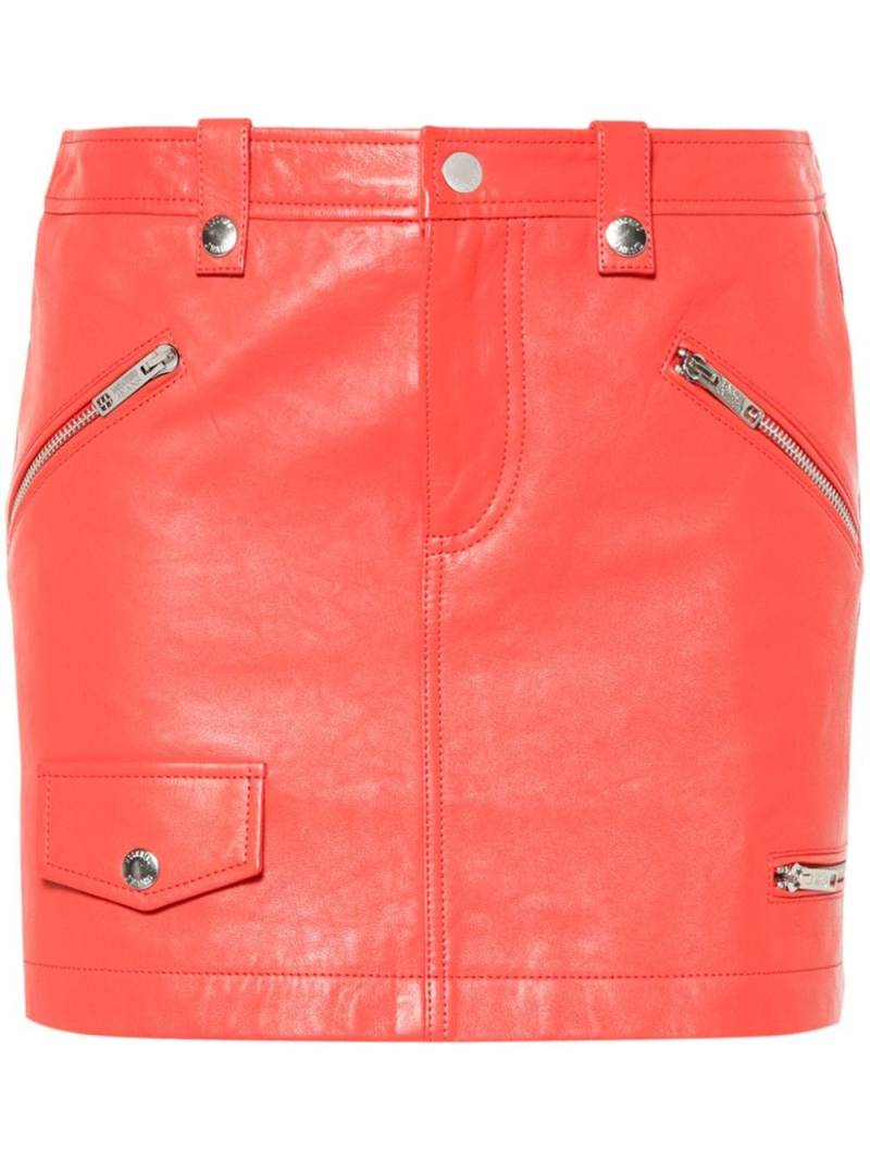 MOSCHINO JEANS multi-pocket leather miniskirt - Red von MOSCHINO JEANS