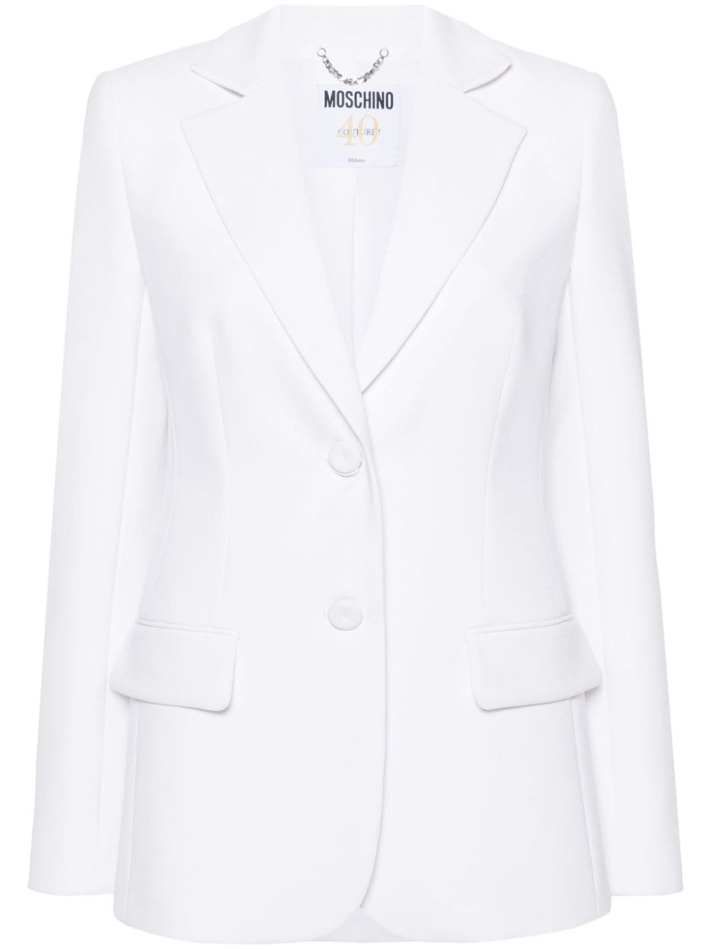 Moschino notched-lapels single-breasted blazer - White von Moschino