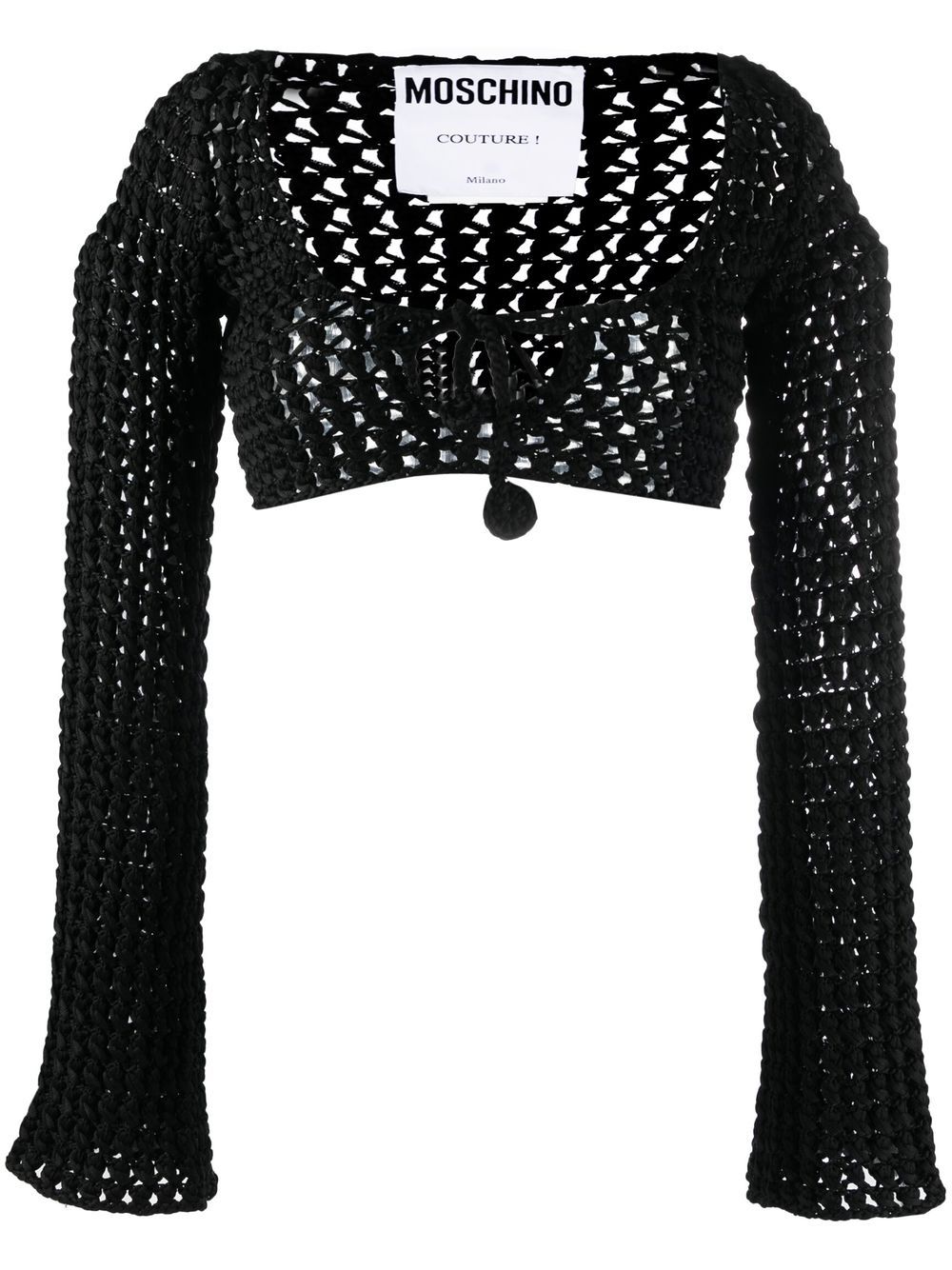 Moschino open-knit cropped top - Black von Moschino
