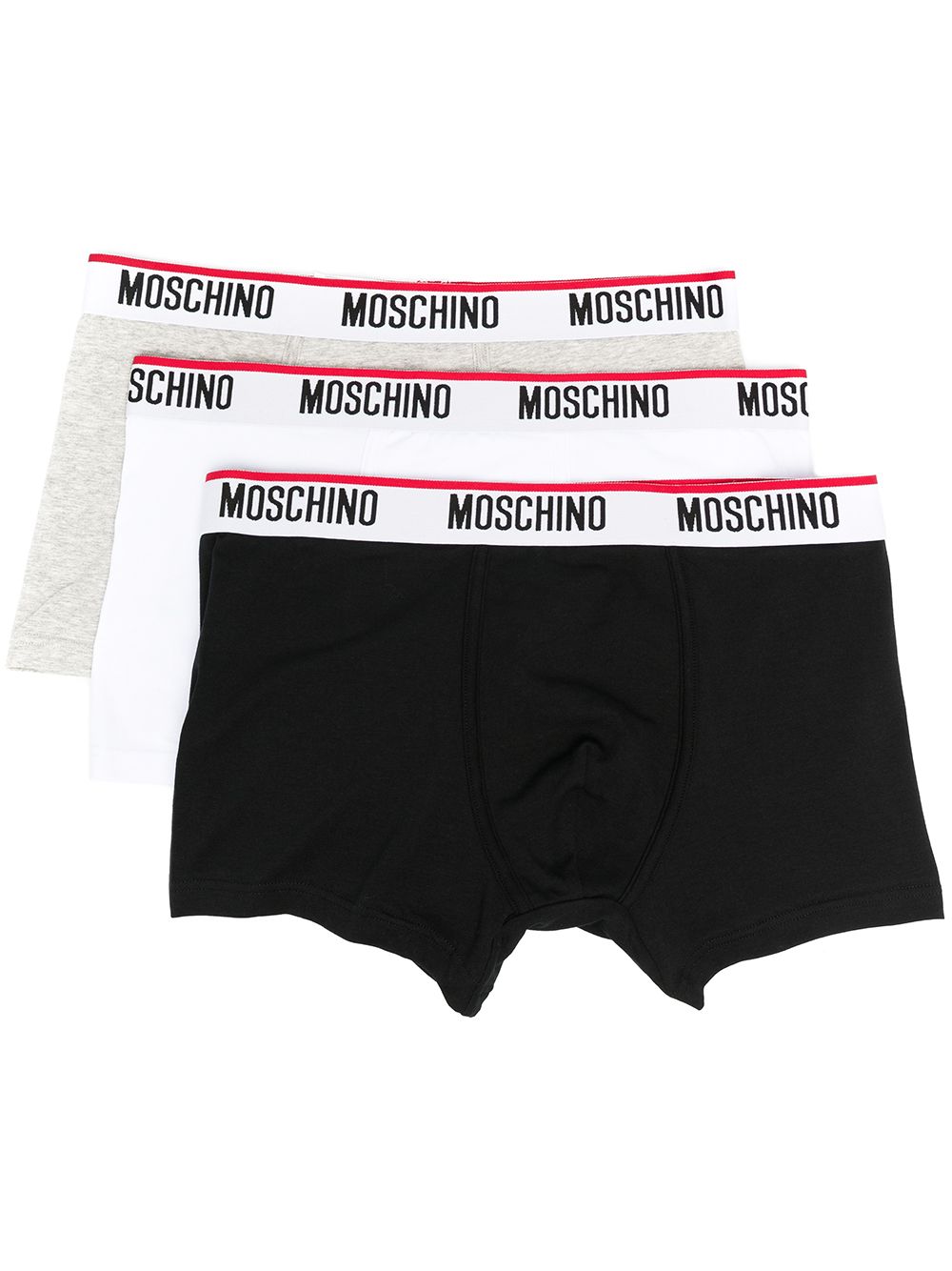 Moschino logo-waistband three-pack boxers - White von Moschino