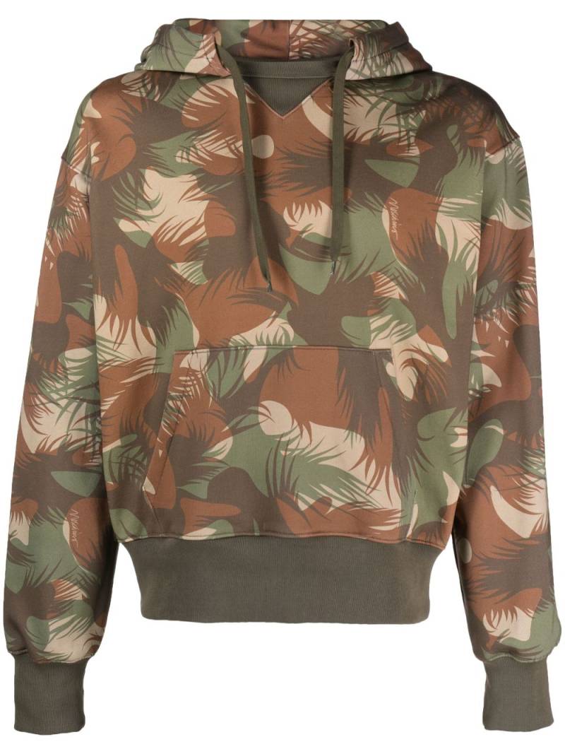 Moschino palm tree-print cotton hoodie - Green von Moschino