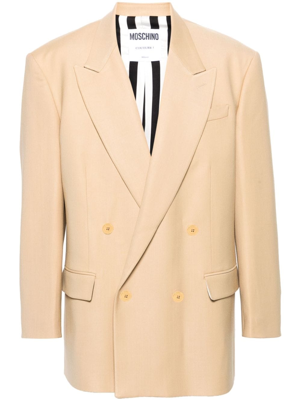 Moschino peak-lapels double-breasted blazer - Neutrals von Moschino