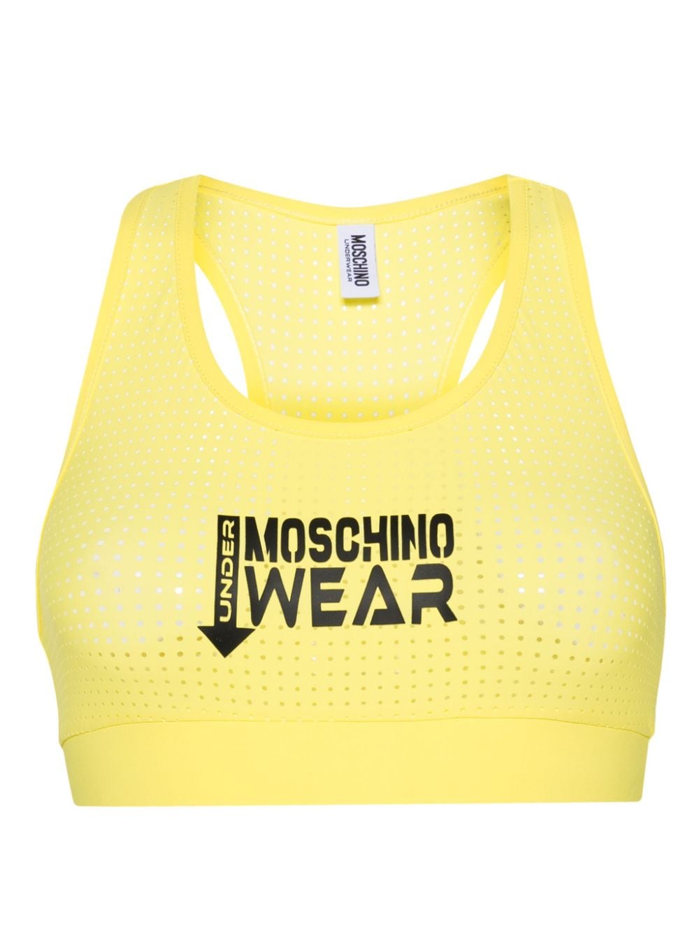 Moschino perforated racerback bra - Yellow von Moschino