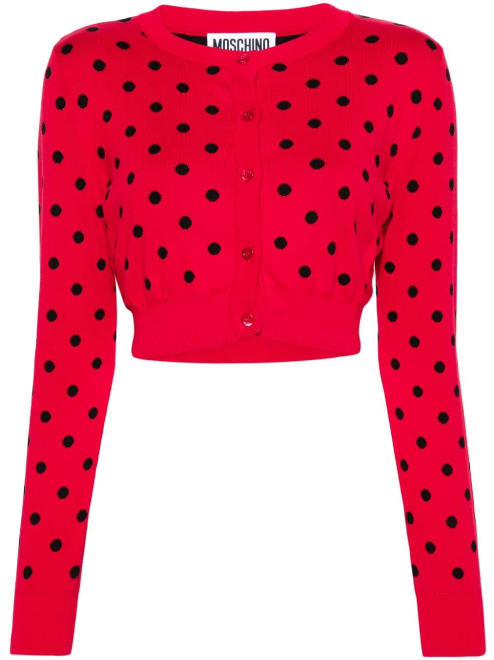 Moschino polka-dot cotton cardigan - Red von Moschino