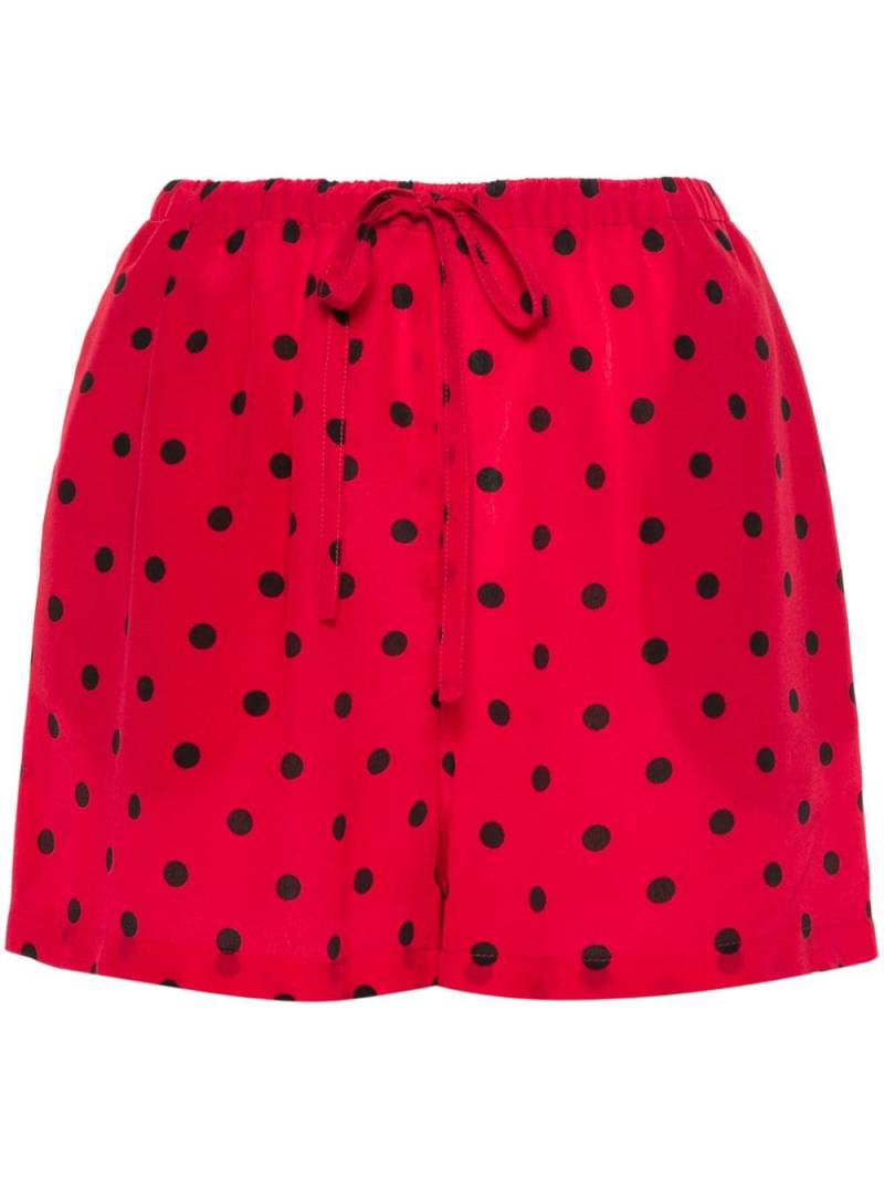 Moschino polka-dot silk shorts - Red von Moschino