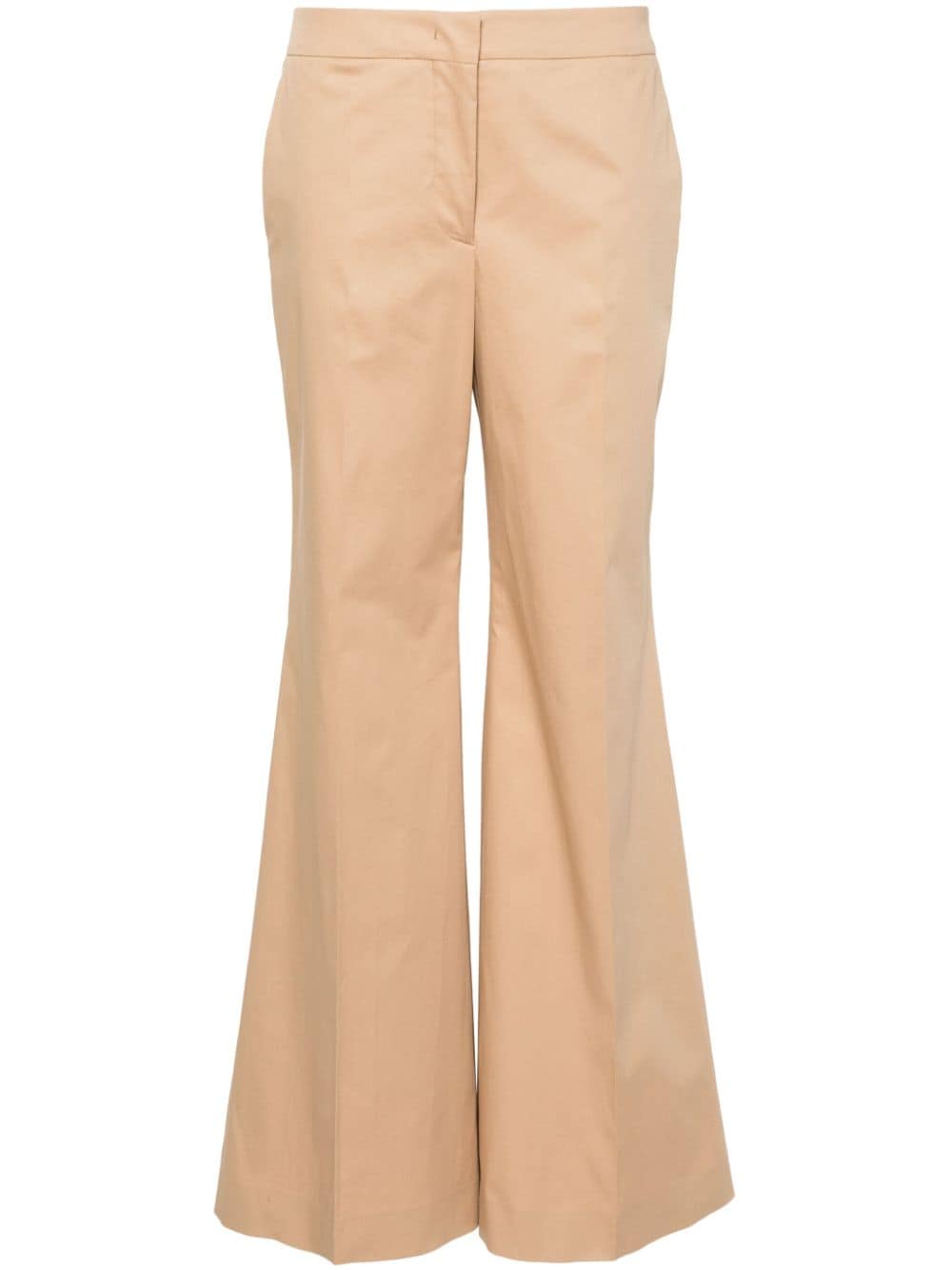 Moschino pressed-crease flared trousers - Neutrals von Moschino