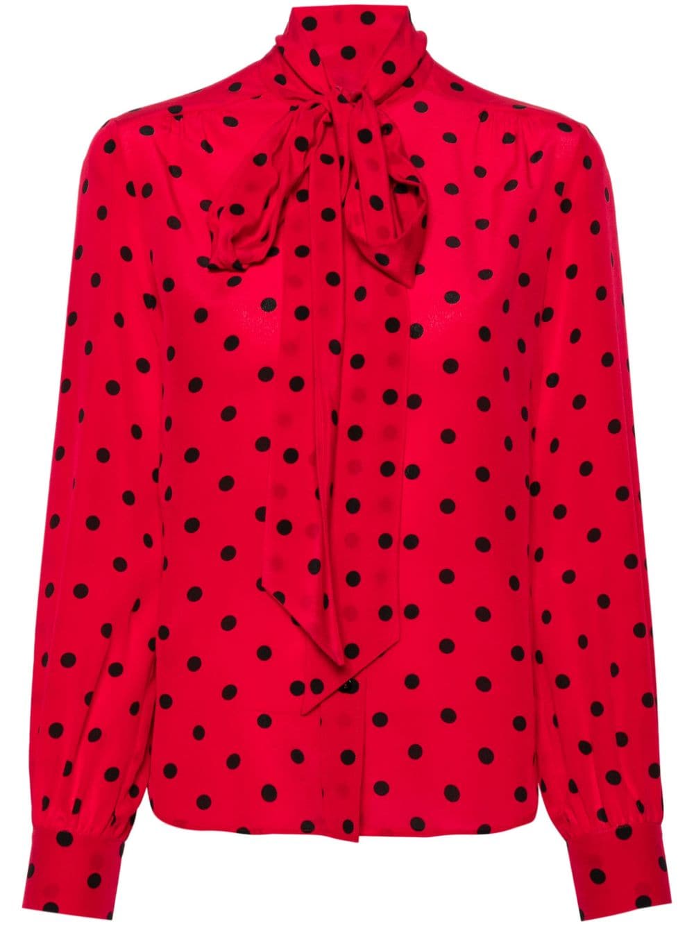 Moschino pussy-bow collar silk blouse - Red von Moschino
