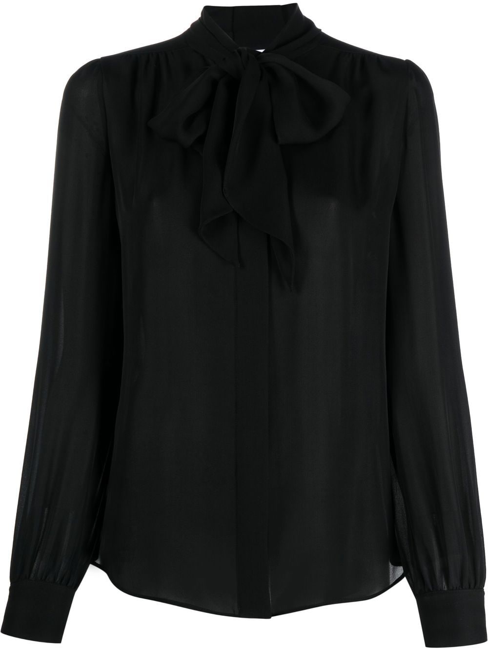 Moschino pussy-bow silk shirt - Black von Moschino
