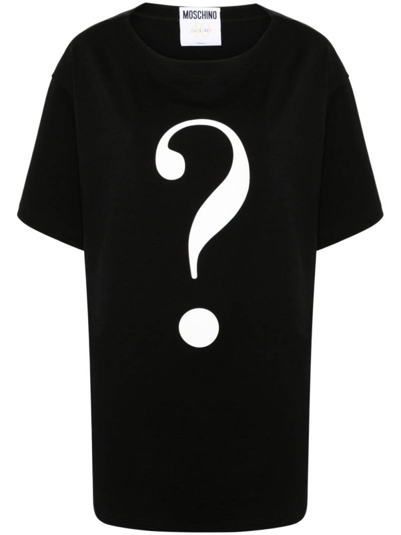 Moschino question mark-print cotton T-shirt - Black von Moschino