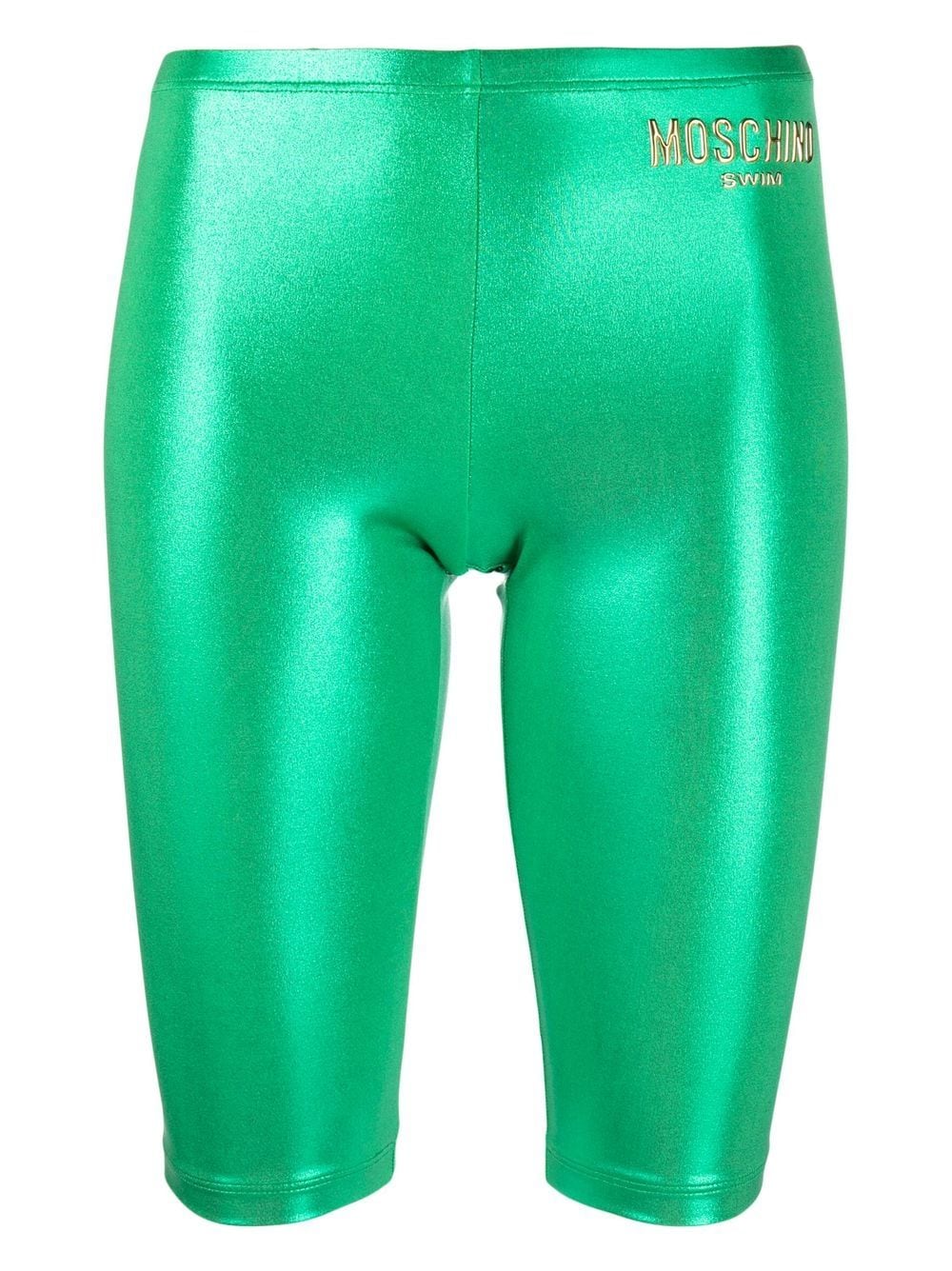 Moschino raised logo-print shorts - Green von Moschino