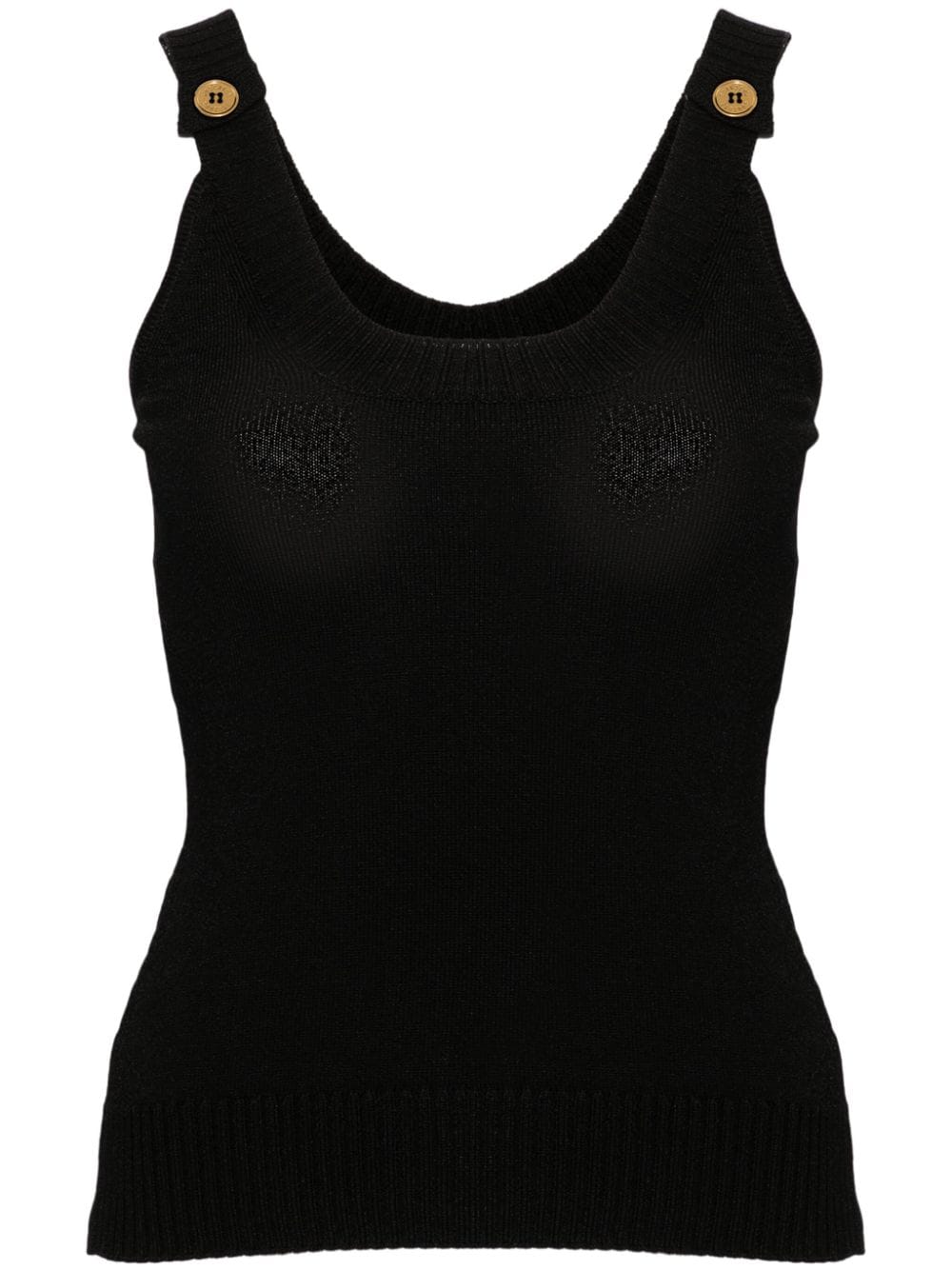 Moschino ribbed tank top - Black von Moschino