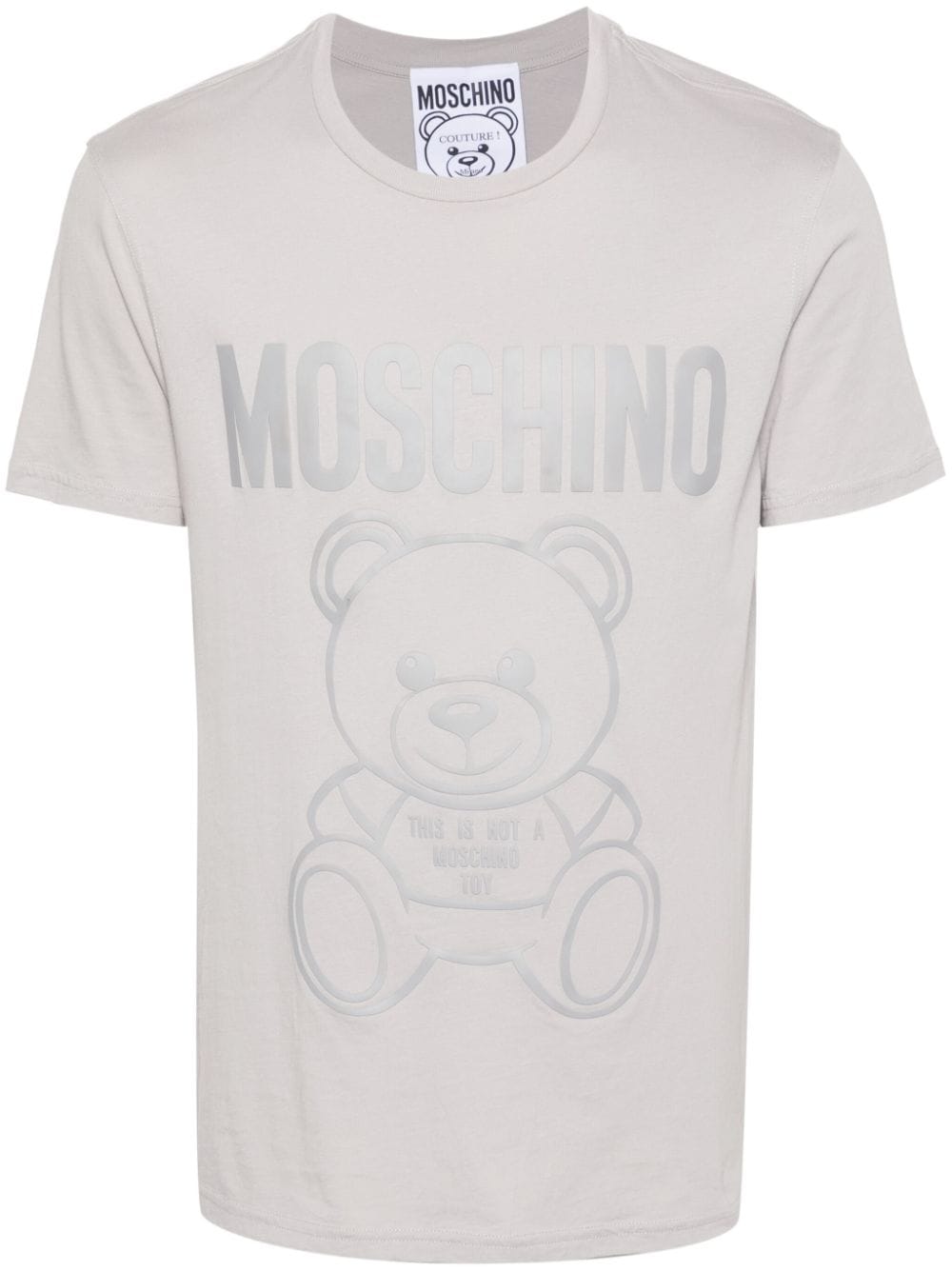 Moschino rubberised-logo T-shirt - Grey von Moschino