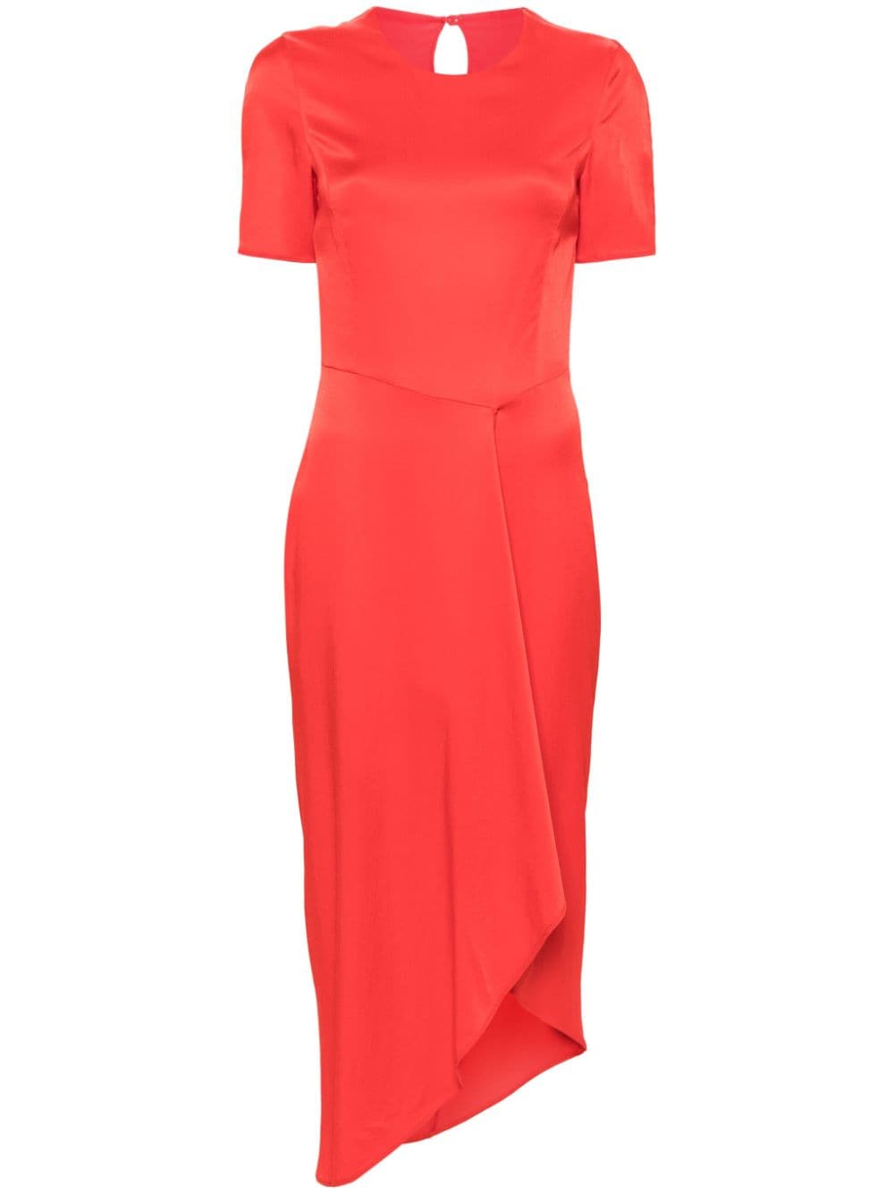 MOSCHINO JEANS ruffle-trim asymmetric midi dress - Red von MOSCHINO JEANS