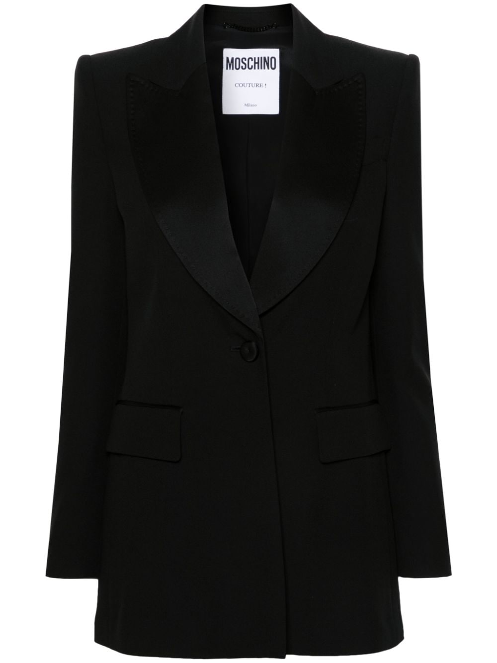 Moschino single-breasted cady blazer - Black von Moschino