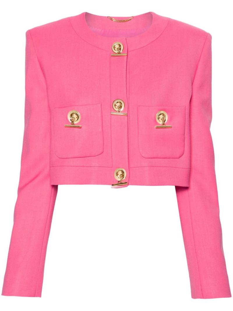 Moschino single-breasted cropped blazer - Pink von Moschino