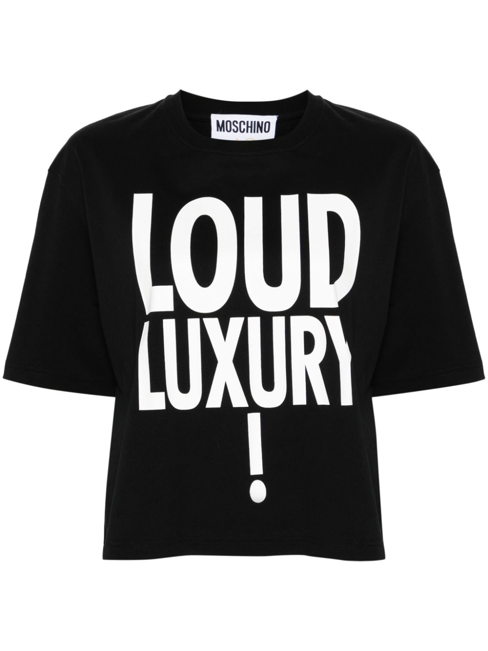 Moschino slogan-print cotton T-shirt - Black von Moschino