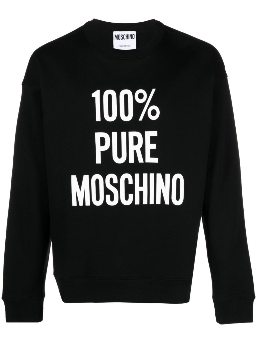 Moschino slogan-print cotton sweatshirt - Black von Moschino