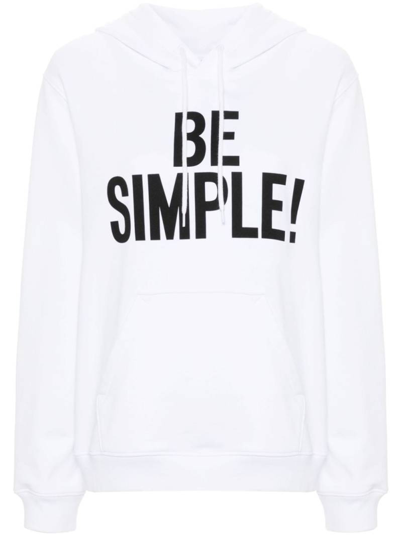 Moschino slogan-print organic-cotton hoodie - White von Moschino