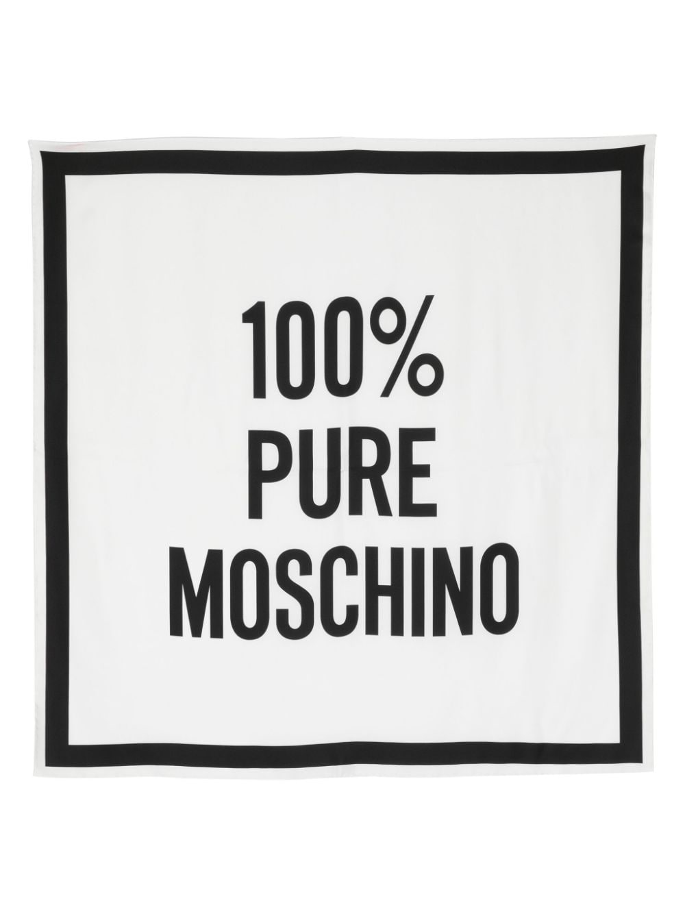 Moschino slogan-print silk scarf - White von Moschino