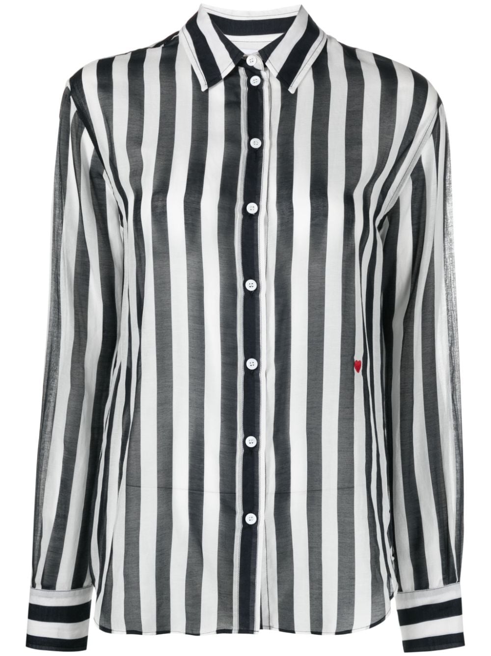 Moschino striped cotton-blend shirt - Black von Moschino