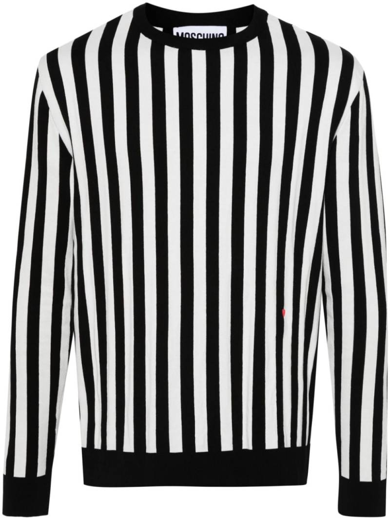 Moschino striped cotton jumper - Black von Moschino