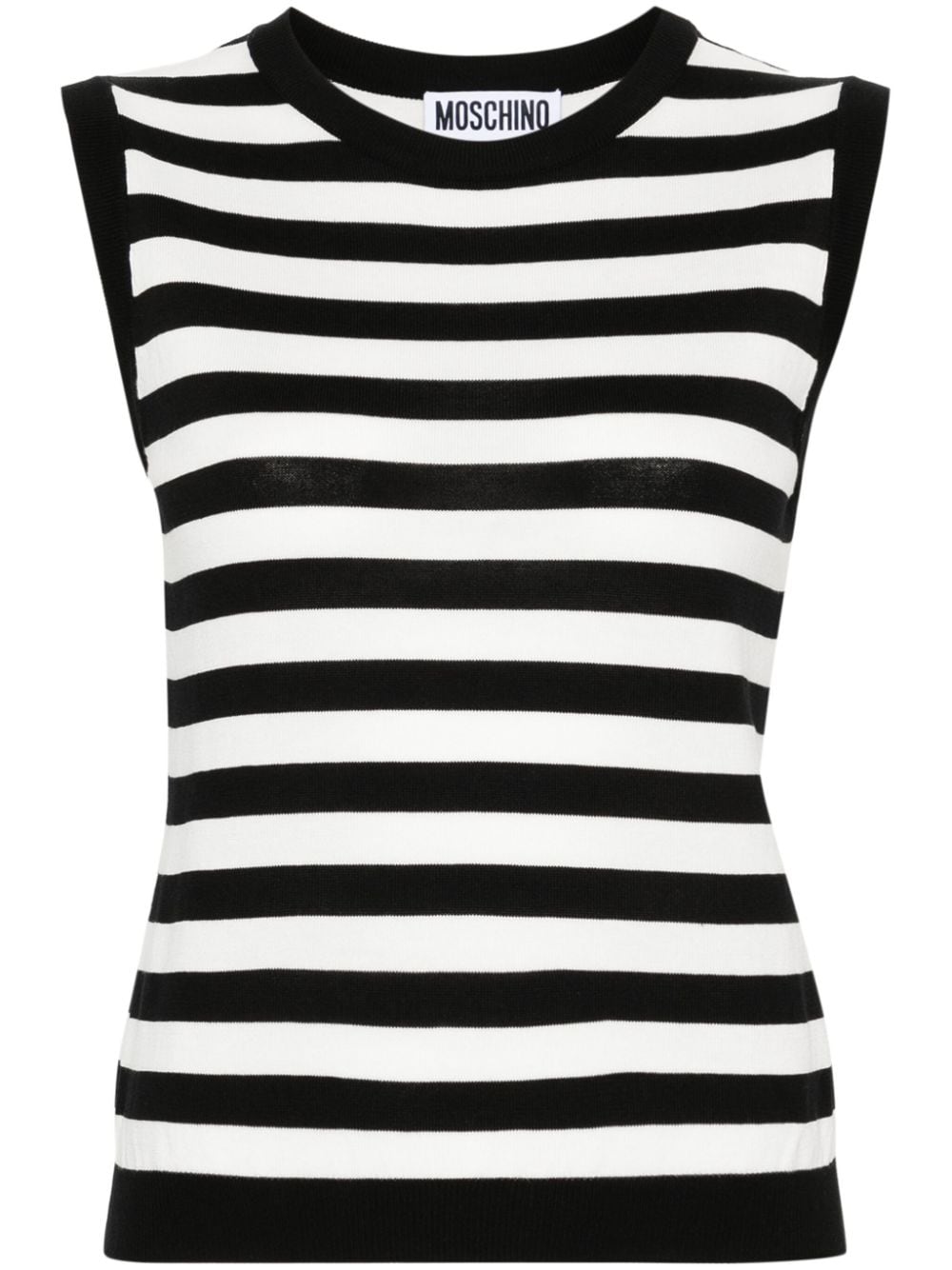 Moschino striped cotton vest - Black von Moschino