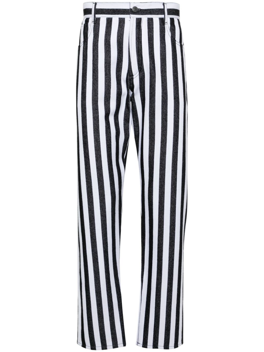 Moschino striped straight-leg trousers - Black von Moschino